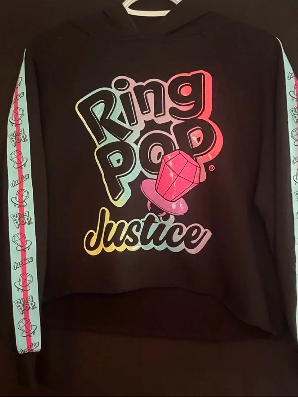 Justice black cropped